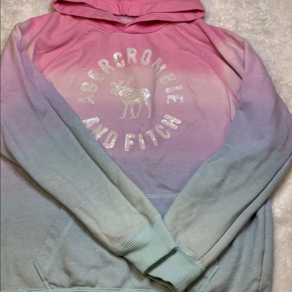 Abercrombie long sleeve tie dye hooded sweatshirt
